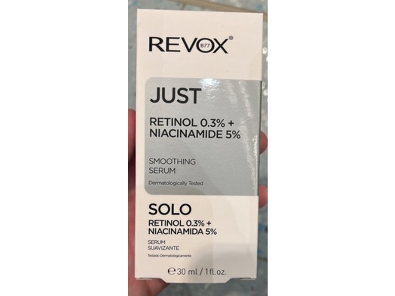 Revox B77 Just Solo Smoothing Serum, Retinol 0.3% + Niacinamide 5%, 1 fl oz/30 mL