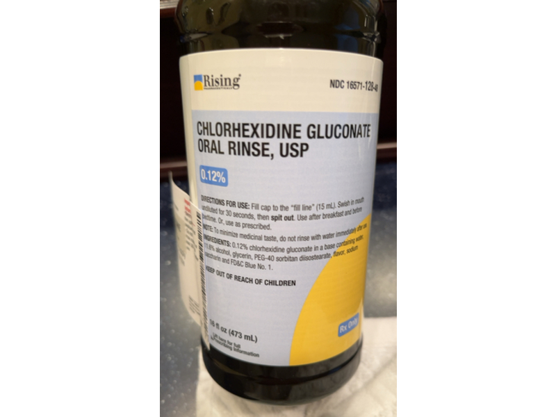 Chlorhexidine Gluconate Oral Rinse 0.12%, 16 fl oz / 473 mL, Rising Pharmaceuticals