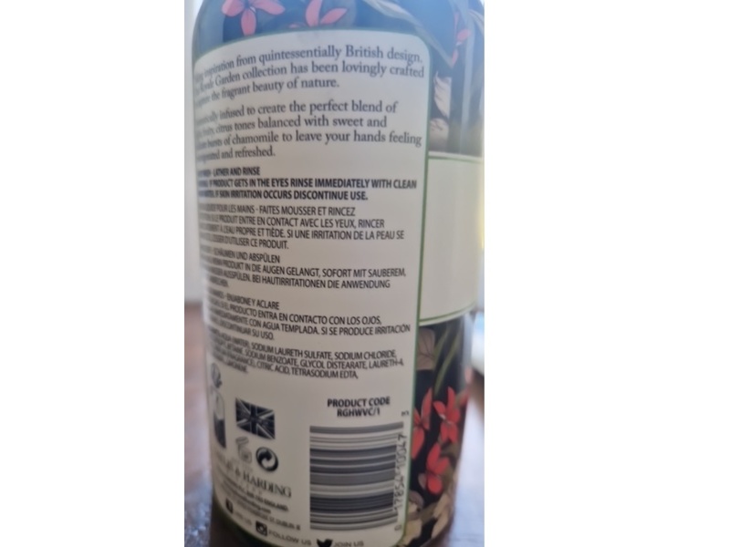 Baylis & Harding Royale Garden Luxury Hand Soap, Verbena & Chamomile, 16.9 fl oz/500 mL