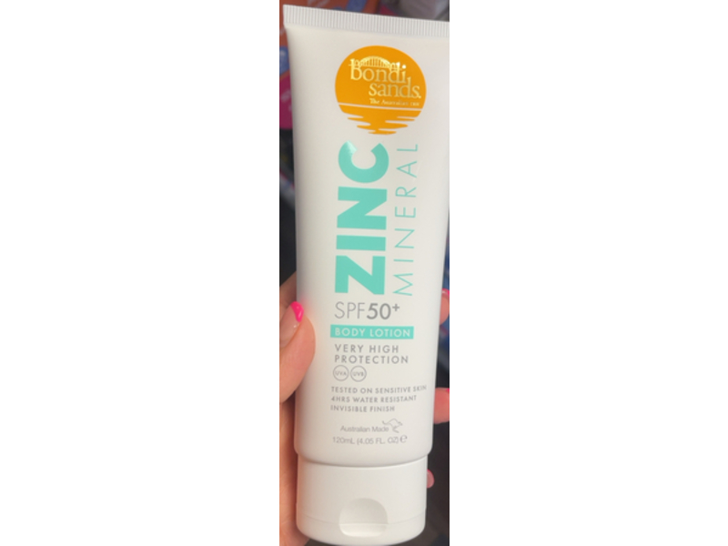 Bondi Sands Zink Mineral Body Lotion, SPF 50+, 4.05 fl oz/120 mL