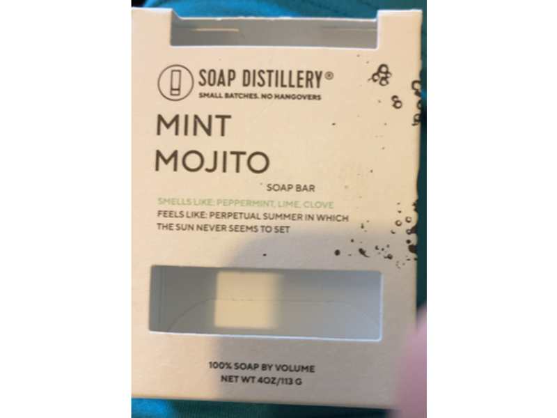 Soap Distillery Soap Bar, Mint Mojito, 4 oz/113 g