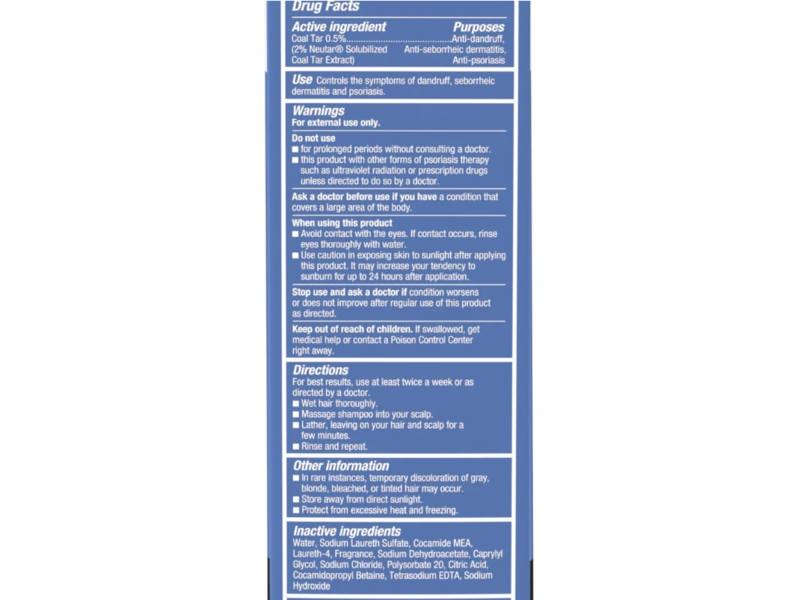 Neutrogena Original Formula T/Gel Therapeutic Shampoo, 2% Neutar, 8.5 fl oz/250 mL