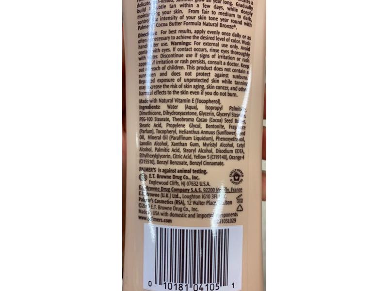 Palmer's Cocoa Butter Formula Natural Bronze Body Lotion, 8.5 fl oz/250 mL, Pack of 3