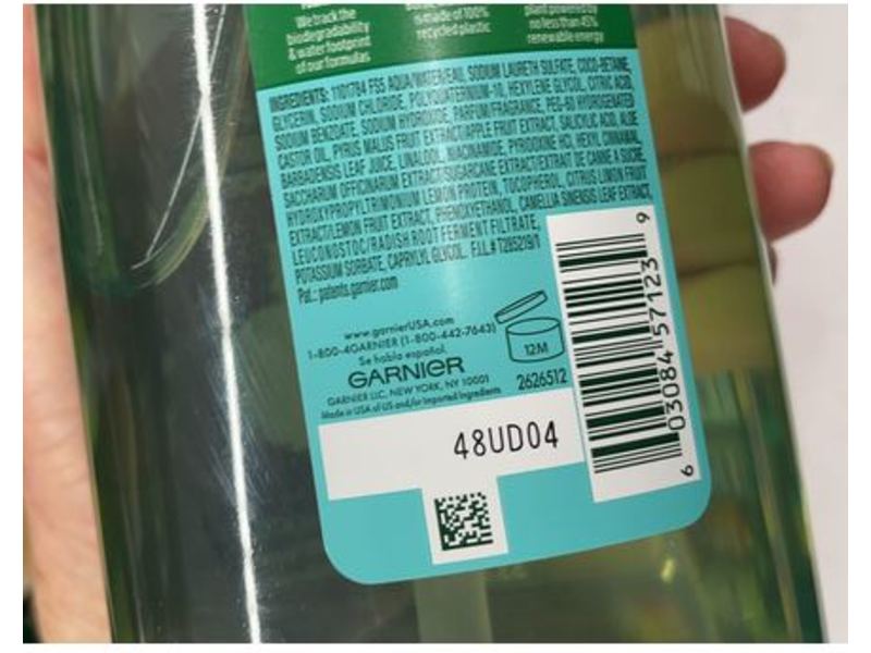 Garnier Fructis Purifying Shampoo, Pure Clean, 33.8 fl oz/1 L