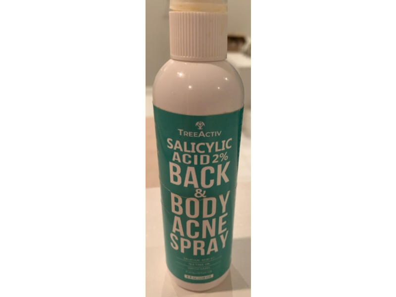 Treeactiv Back & Body Acne Spray, 2% Salicylic Acid, 4 fl oz/118 mL