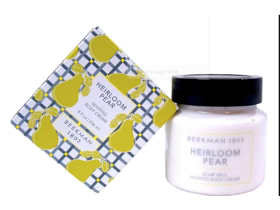 Beekman 1802 Whipped Body Cream, Heirloom Pear, 8 fl oz/236 mL