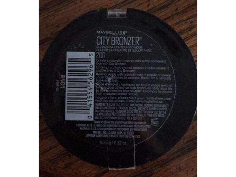 Maybelline New York City Bronzer and Contour Powder, 200 Medium, 0.32 oz/9.25 g