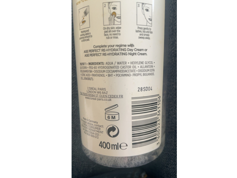 L'Oreal Paris Age Perfect Micellar Water, 400 mL