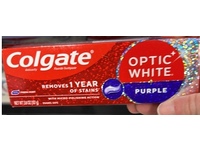Colgate Optic White Anticavity Fluoride Toothpaste, Fresh Mint, Purple, 3.8 fl oz/107 g - thumbnail 2