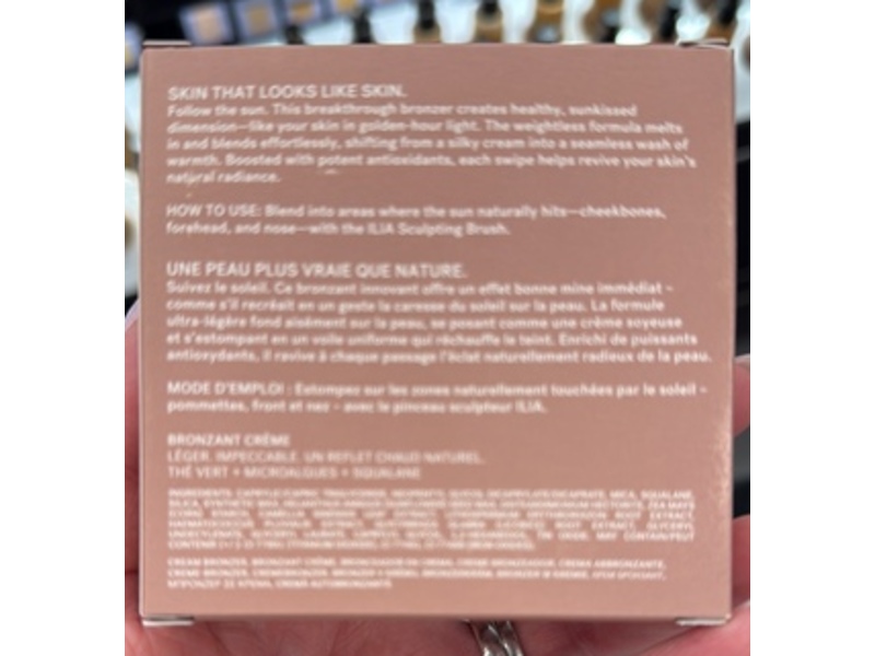 Ilia Sunshift Cream Bronzer, Bask, 0.27 fl oz/7.8 g