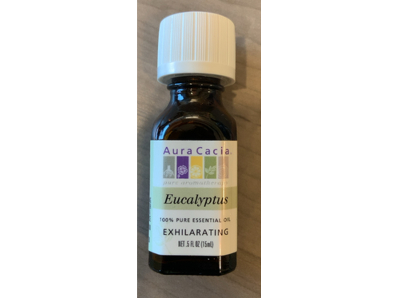 Aura Cacia Exhilarating 100% Pure Essential Oils, Eucalyptus, 0.5 fl oz/15 mL