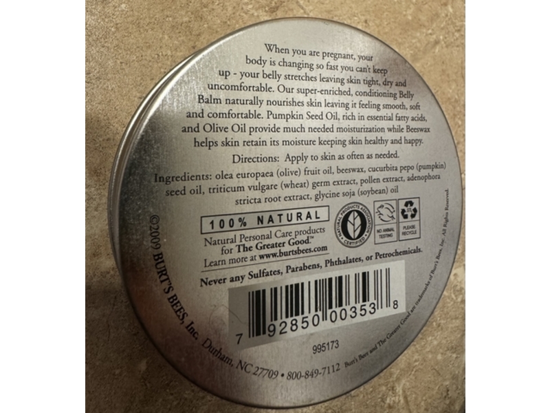Burt's Bees Mama Bee Belly Balm, 3 oz/85 g