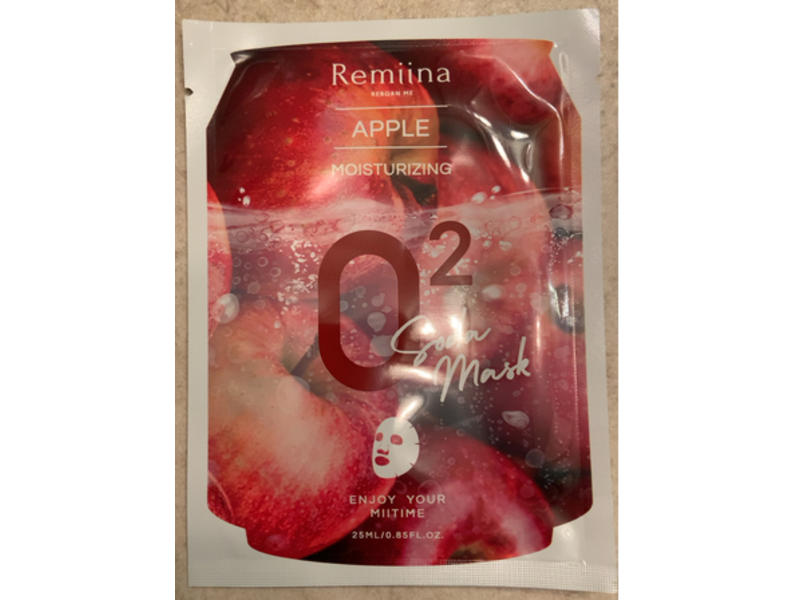 Remiina Reborn Me Moisturizing Soda Mask, Apple, 0.85 fl oz/25 mL