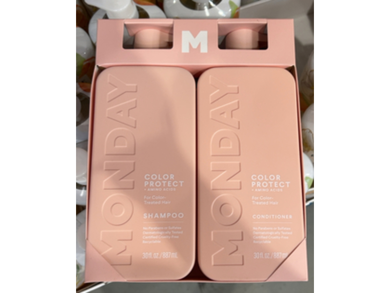 Monday Haircare Color Protect Shampoo & Conditioner Set, + Amino Acids, 30 fl oz/887 mL, Pack Of 2