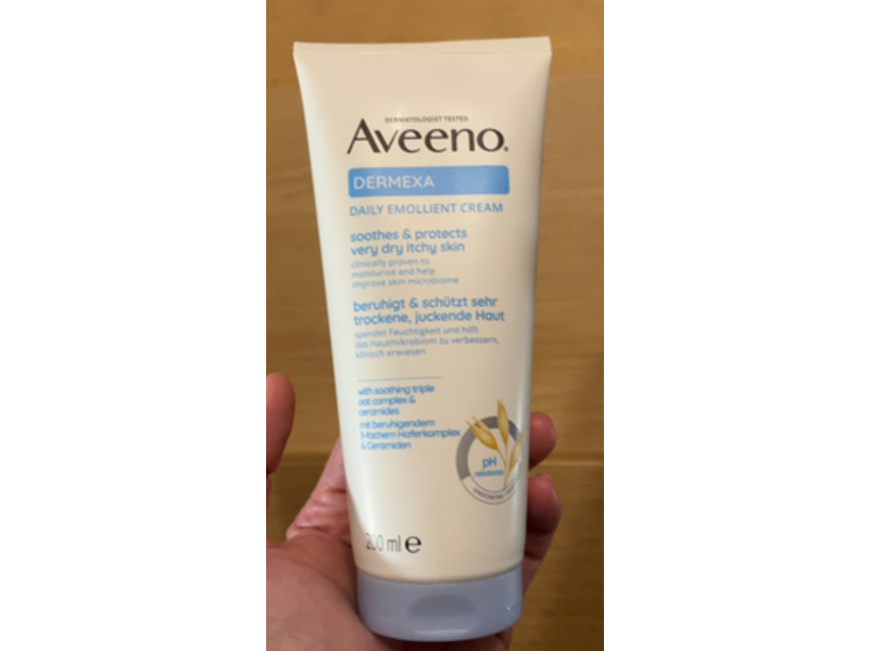 Aveeno Dermexa Daily Emollient Cream, Oat Complex & Ceramides, 200 mL