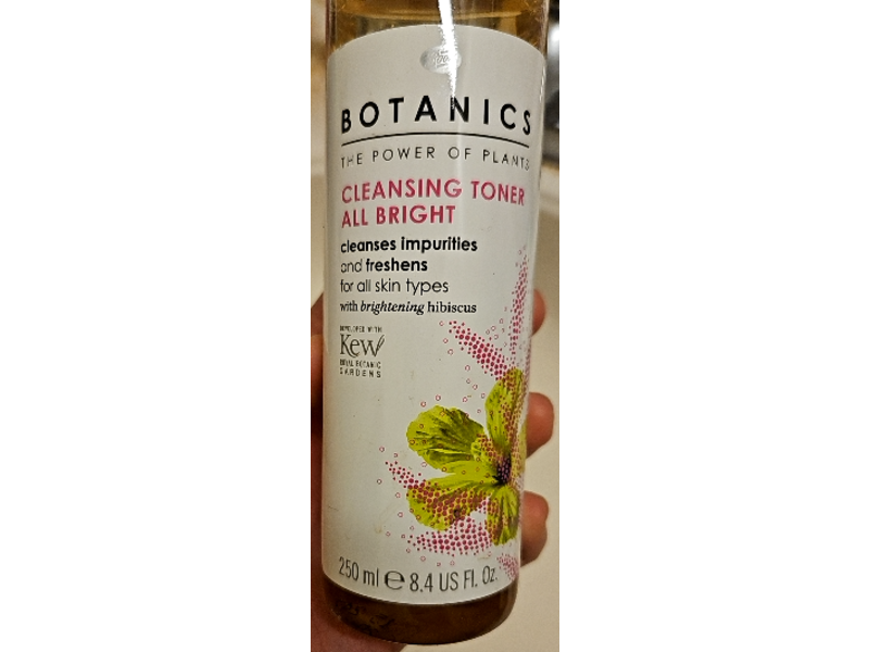 Botanics All Bright Cleansing Toner, 8.45 fl oz/250 mL