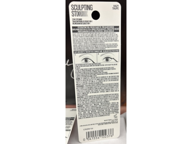 Maybelline New York Sculpting Stix 2-In-1 Eyeliner, 012 Hazy Taupe, 0.002 oz/0.07 g