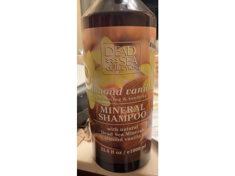 Dead Sea Collection Mineral Shampoo, Almond & Vanilla Oil, 33.8 fl oz/1000 mL, Pack Of 2