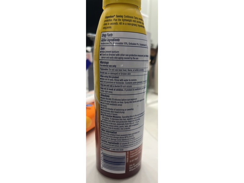 Coppertone Tanning Defend & Glow Sunscreen Spray, SPF 15, 5.5 oz/156 g