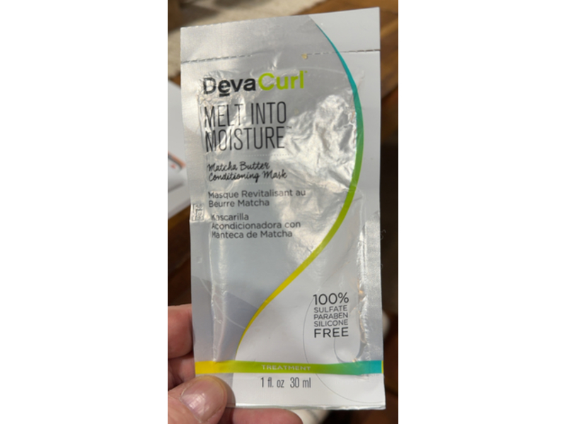 Deva Curl Melt Into Moisture Conditioning Mask, Matcha Butter, 1 fl oz/30 mL