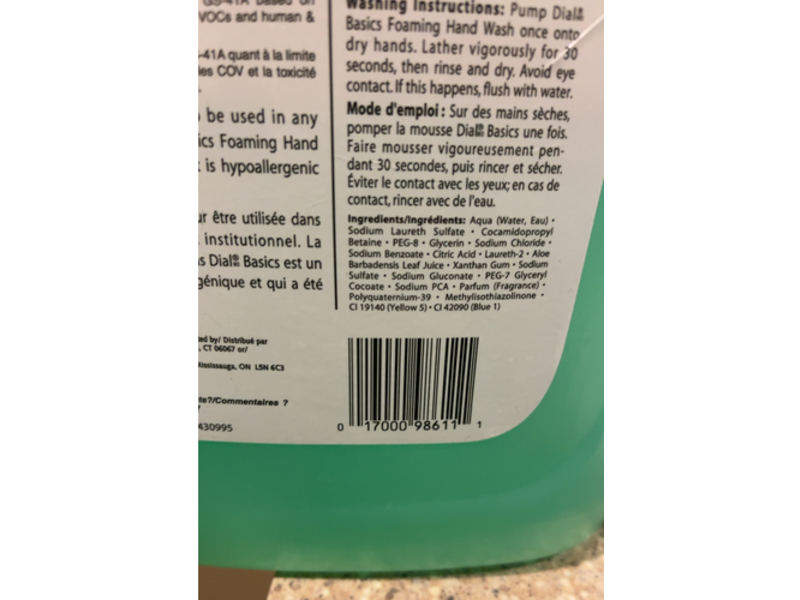 Dial Basics Foaming Hand Wash, 3.78 L