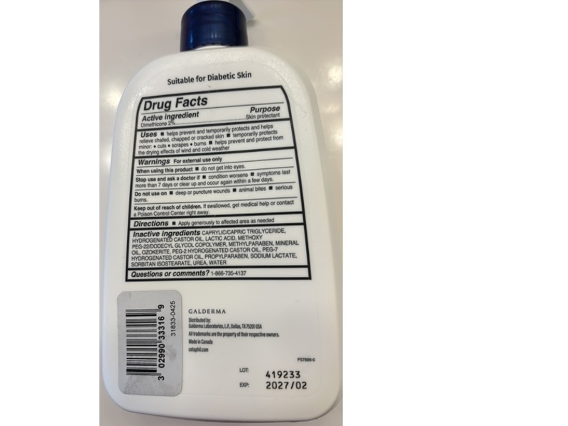 Cetaphil Healing Cracked Skin Repair Lotion, 2% Dimethicone, 16 fl oz/473 mL