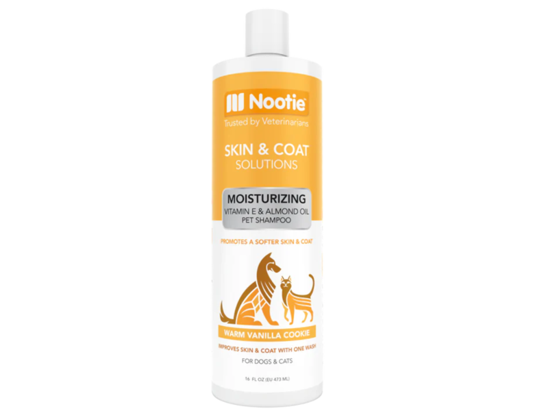 Nootie Skin & Coat Solutions Vitamin E and Almond Oil Moisturizing Pet Shampoo, Warm Vanilla Cookie, 16 fl oz/473 mL