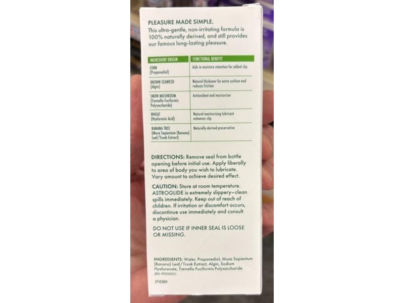 Astroglide Pure & Simple Liquid Lube, 5 fl oz/148 mL