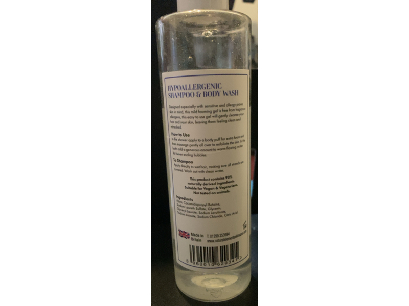 Natural Elements Shampoo & Body Wash, 10.58 oz/300 mL