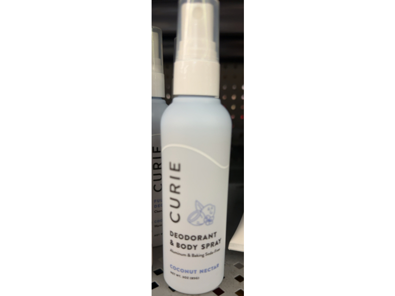 Curie Deodorant & Body Spray, Coconut Nectar, 3 oz/85 g