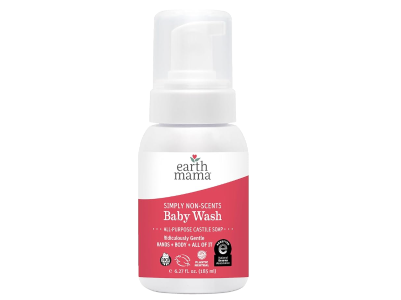 Earth Mama Body Wash, Unscented, 6.27 fl oz/185 mL