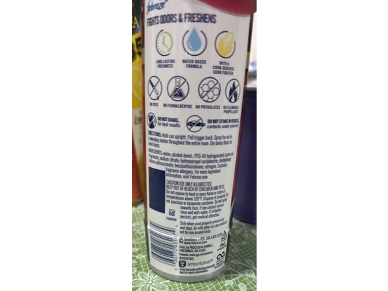 Febreze Air Mist, Baked Cinnamon Apples, 8.8 oz/250 g, 3 Pack