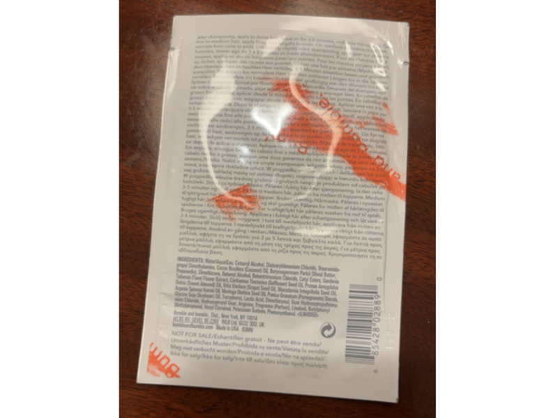 Bumble And Bumble Hairdresser's Invisible Oil Hydrating Hair Mask, 0.5 oz/15 mL