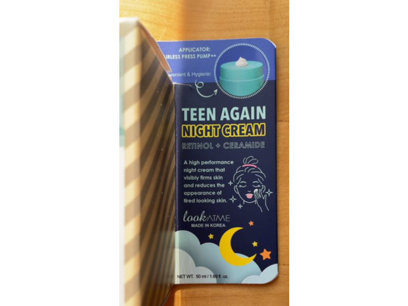 Look At Me Teen Again Night Cream, Retinol + Ceramide, 1.69 fl oz/50 mL