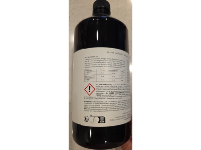 Essential Parfums Paris Laundry Detergent, 33.8 fl oz/1 L