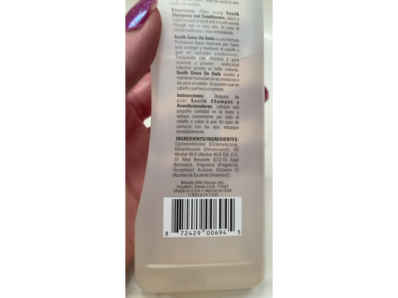 Bioplus Sosilk Silk Drops, 6 fl oz/177 mL