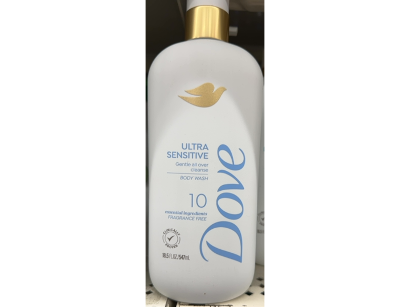Dove Ultra Sensitive Body Wash, 18.5 fl oz/547 mL
