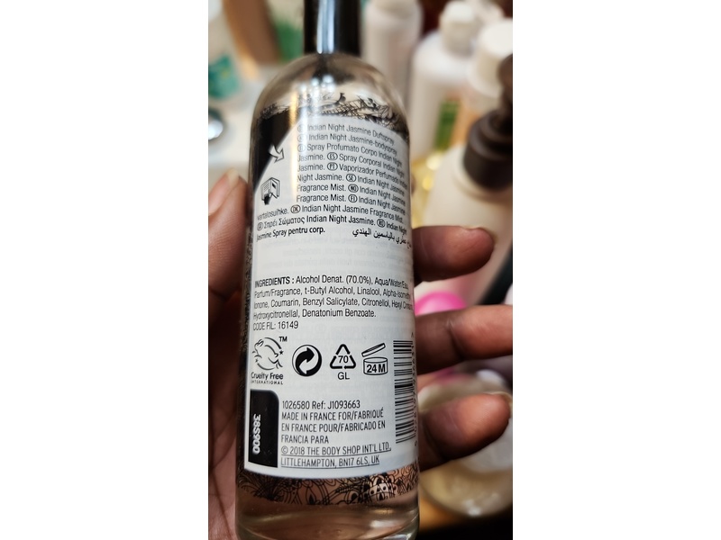 The Body Shop Fragrance Mist, Indian Night Jasmine, 3.3 fl oz/100 mL