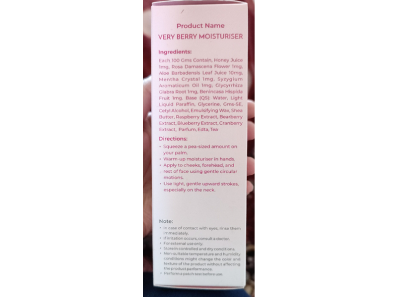 Prolixr Very Berry Deep Moisturising Creme, 3.53 oz/100 g