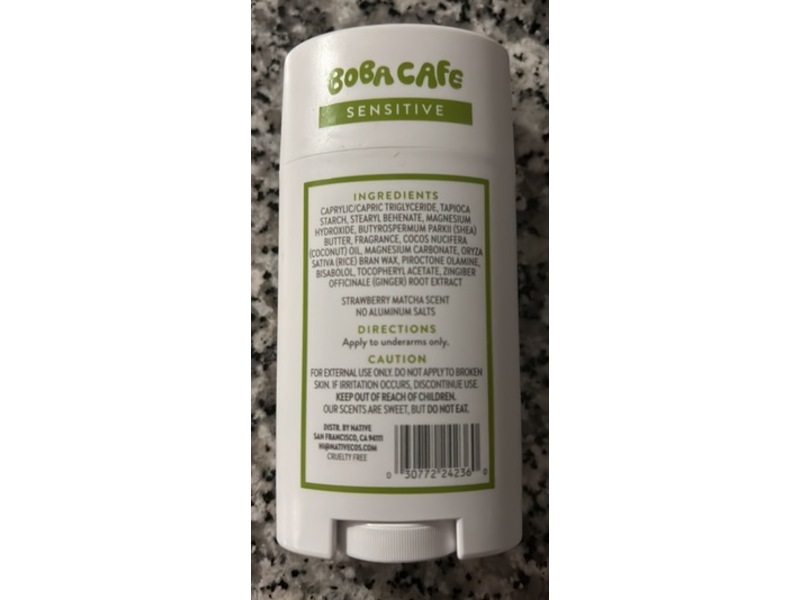 Native Deodorant, Strawberry Matcha, 2.65 oz/75 g, Pack Of 2