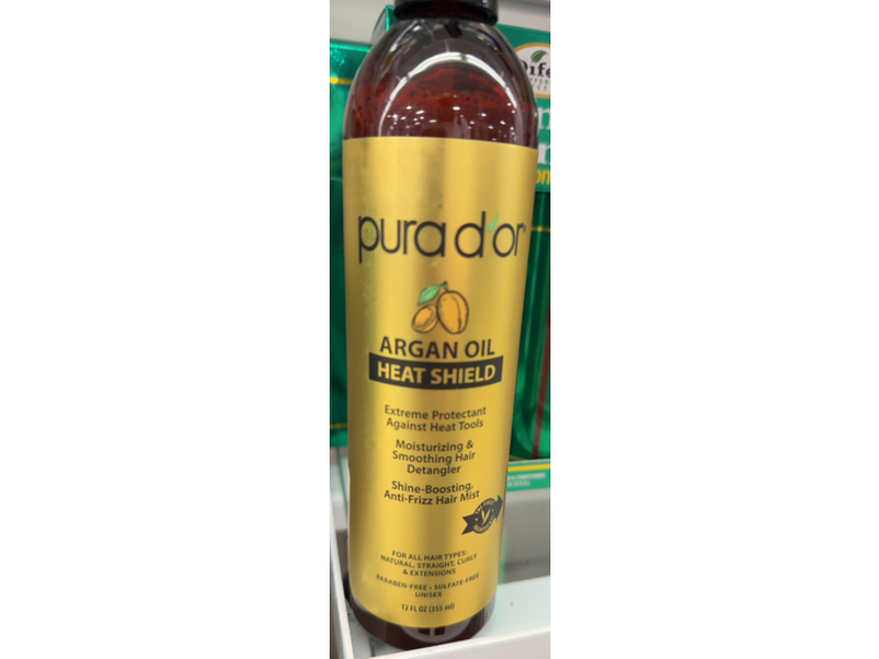 Purad'or Heat Shield Hair Mist, Argan Oil, 12 fl oz/355 mL