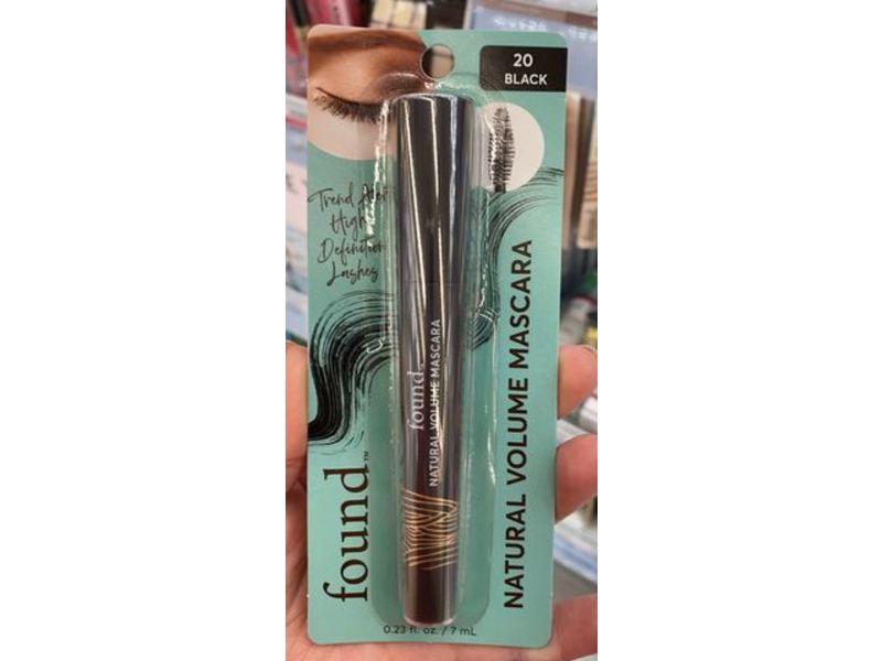 Found Natural Volume Mascara, 20 Black, 0.23 fl oz/7 mL