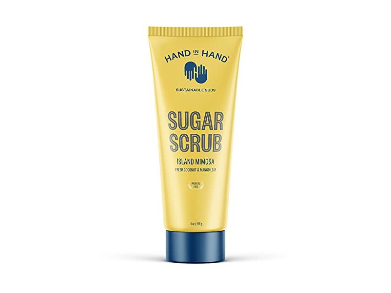 Hand In Hand Sugar Scrub, Island Mimosa Fresh Coconut & Mango Leaf, 9 oz/255 g