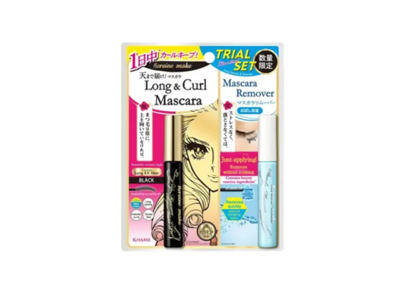 Kissme Heroine Make Long & Curl Mascara & Mascara Remover Trial Set, 01 Black