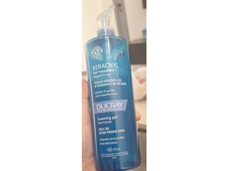 Ducray Keracnyl Face & Body Foaming Gel, 400 mL