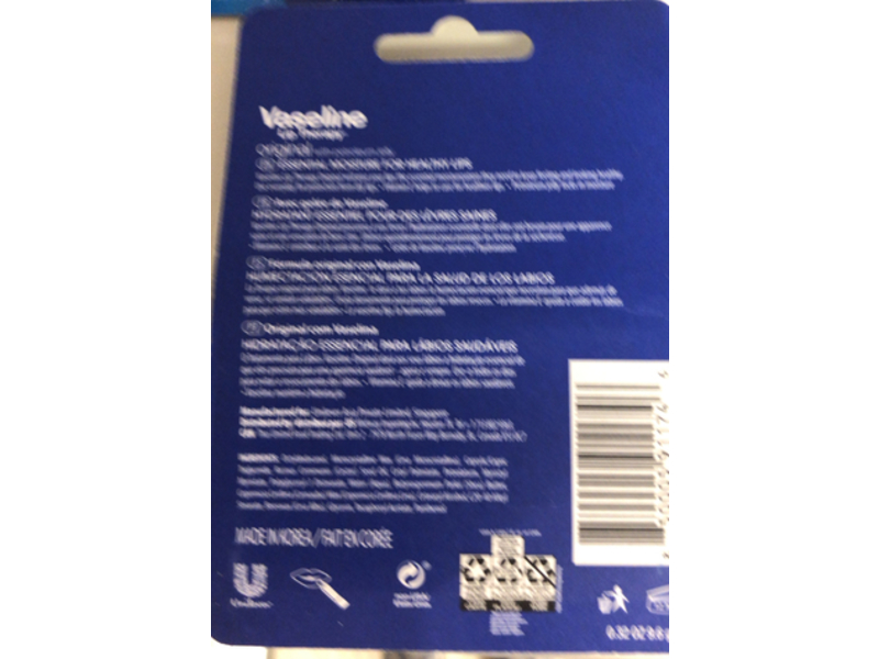 Vaseline Lip Therapy, Original, 0.32 oz/9.6 g