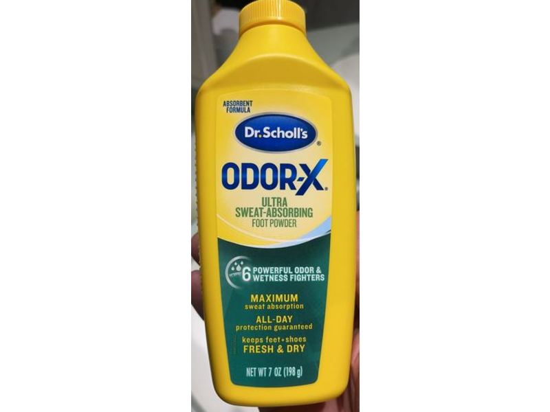 Dr. Scholl's Odor-X Sweat Absorbing Foot Powder, 7 oz/198 g