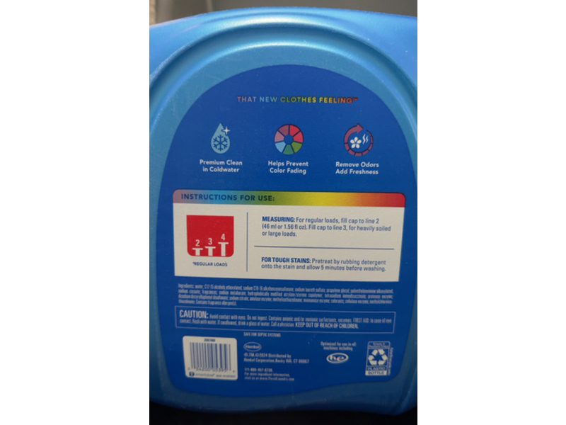 Persil Everyday Clean Liquid Laundary Detergent, Intense Fresh, 153 Loads, 240 fl oz/7.09 L