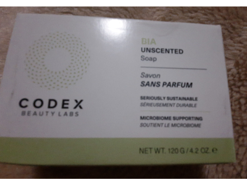 Codex Beauty Bia Unscented Soap, 4.2 oz/120 g
