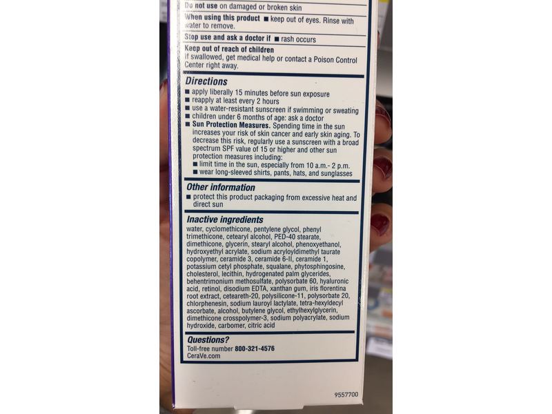 CeraVe Skin Renewing Day Cream With Sunscreen, SPF 30 , 1.76 oz/50 g